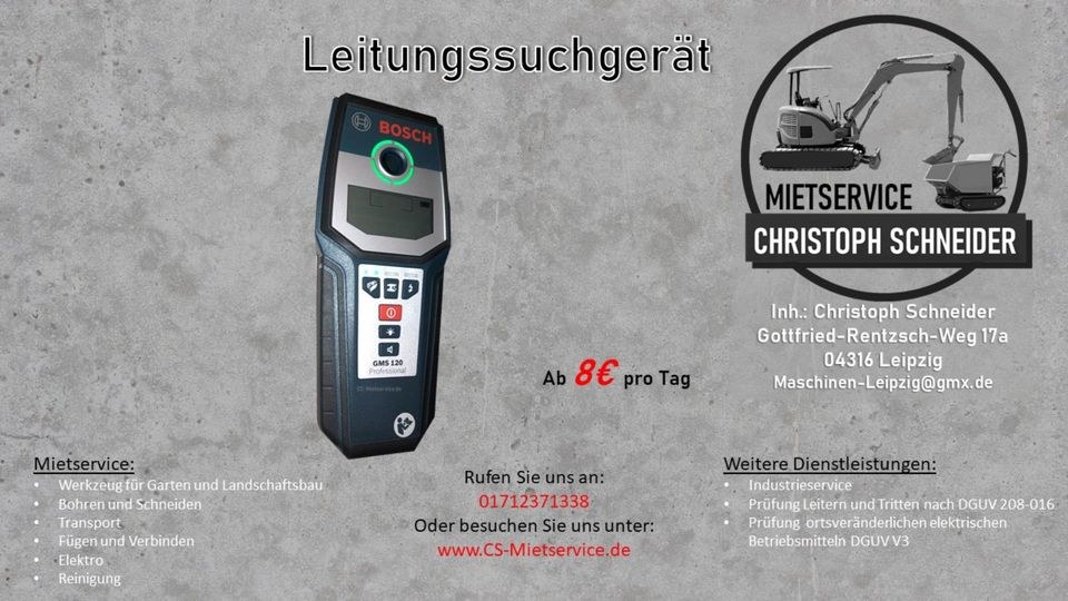 Leitungssuchgerät Bosch GMS 120 mieten in Mölkau