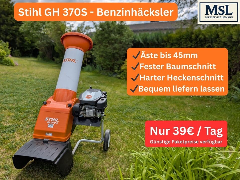 Häcksler STIHL GH 370 S mieten bei Mietservice Lißmann