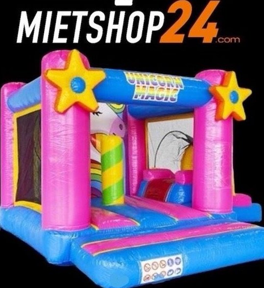 4,5x4,0 Hüpfburg Rutsche Einhorn mieten bei Mietshop24 – 2