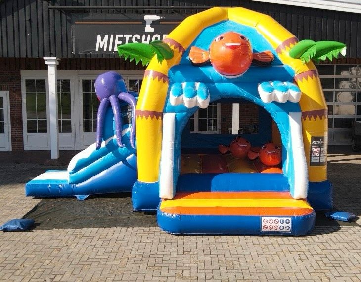 Hüpfburg 6,8x5,2m Clownfisch Seaworld mieten bei Mietshop24