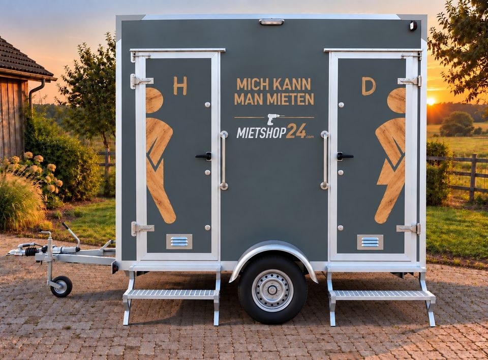 VIP Toilettenwagen WC Anhänger mieten bei Mietshop24