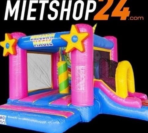 4,5x4,0 Hüpfburg Rutsche Einhorn mieten bei Mietshop24 – 3