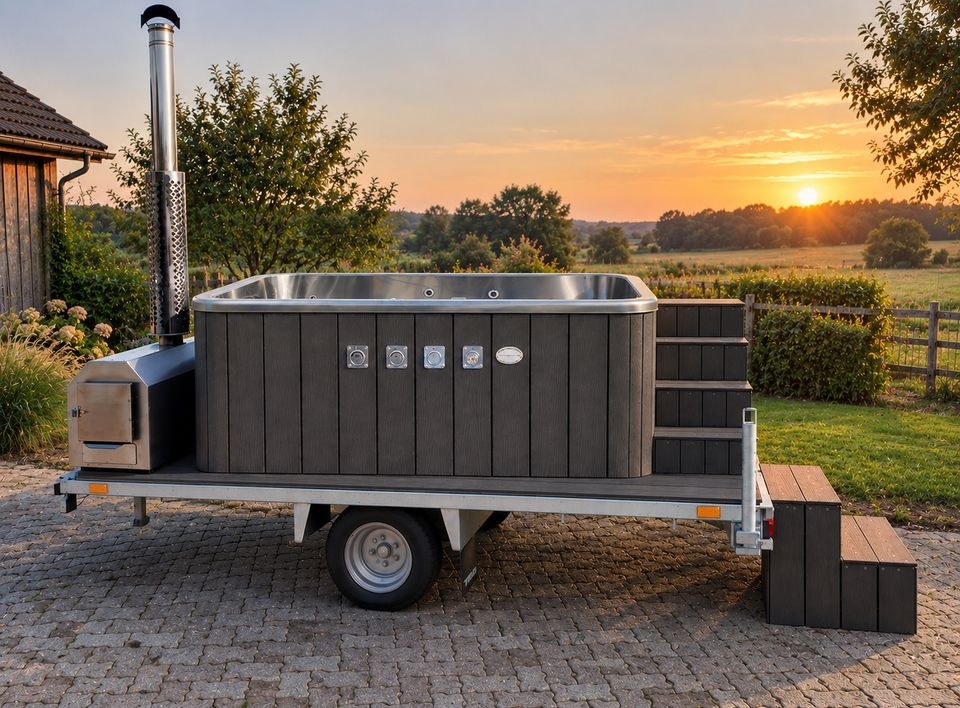 HotTub Jacuzzi Whirpool Sauna Anhänger mieten bei Mietshop24