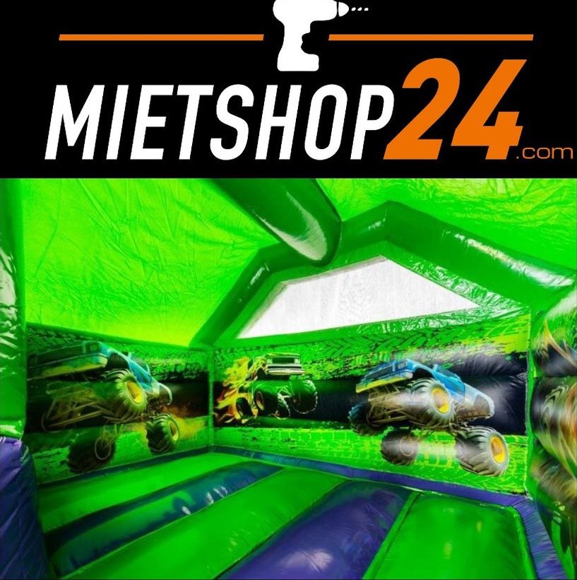 5x4m Hüpfburg Monstertruck Rutsche mieten bei Mietshop24 – 4