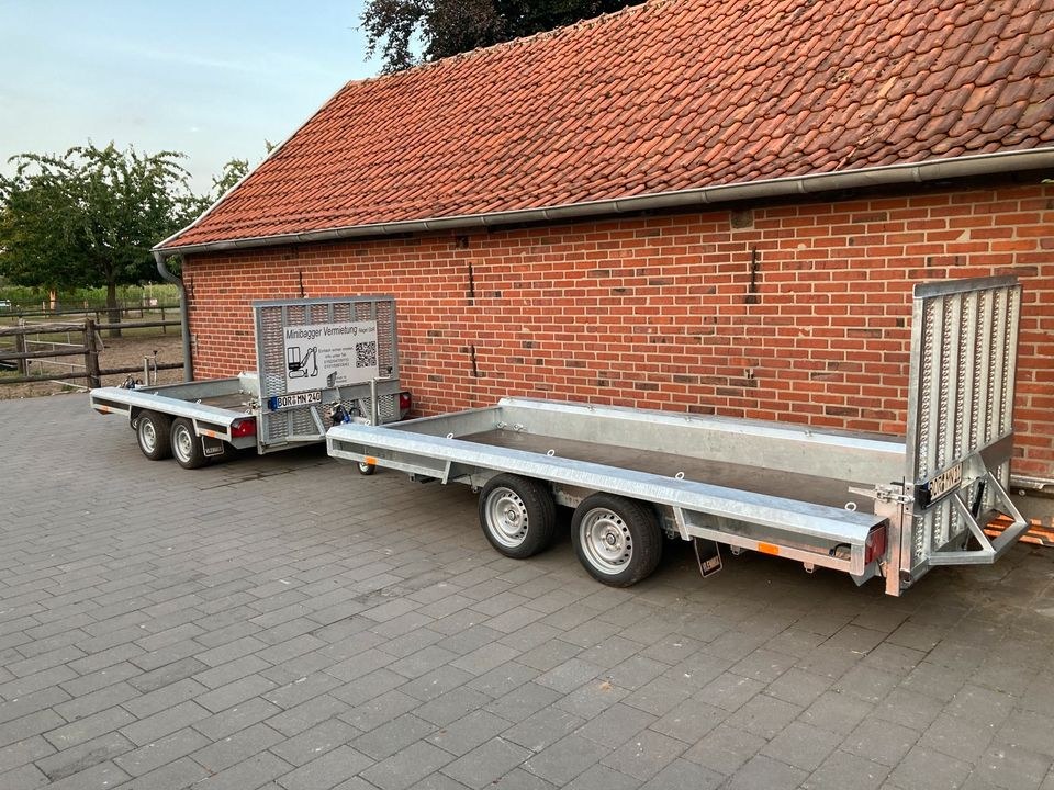 Baumaschinenanhänger Anhänger mieten bei Minibagger Vermietung Nagel – 3