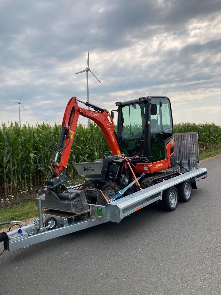 Baumaschinenanhänger Anhänger mieten bei Minibagger Vermietung Nagel – 4