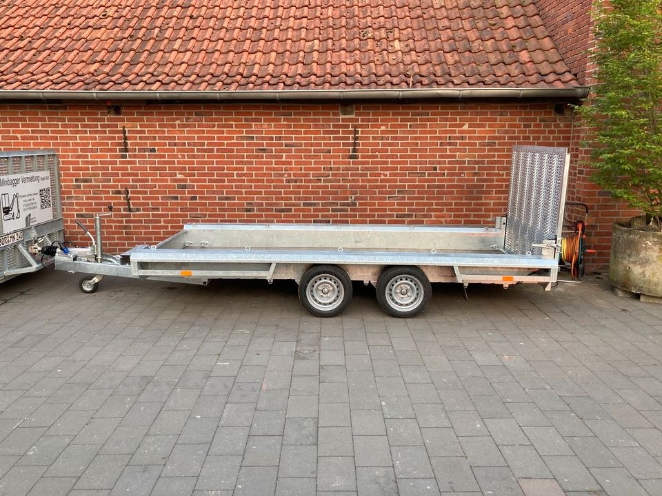 Baumaschinenanhänger Anhänger mieten bei Minibagger Vermietung Nagel