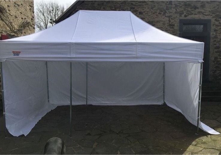 Zelt Pavillon 3x4,5 weiß mieten in Bad Vilbel – in Minuten aufgebaut
