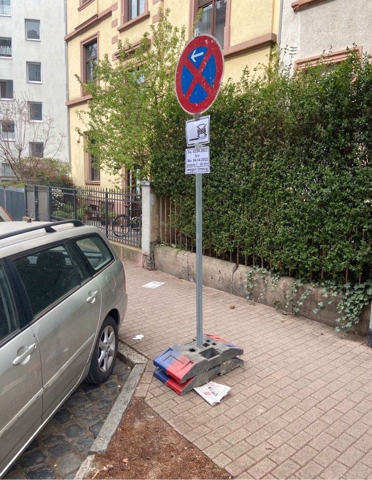Parkverbot Halteverbot Umzug Lieferung schilder mieten in Bad Vilbel – 3