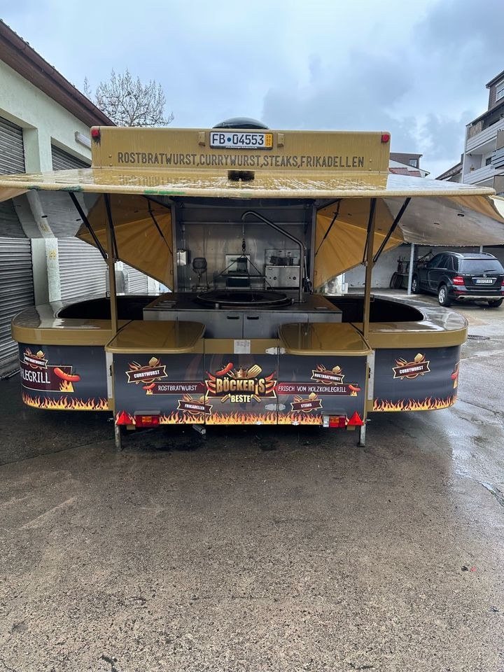 XXL Schwenkgrill Grillwagen Holzkohle Imbiss mieten in Bad Vilbel