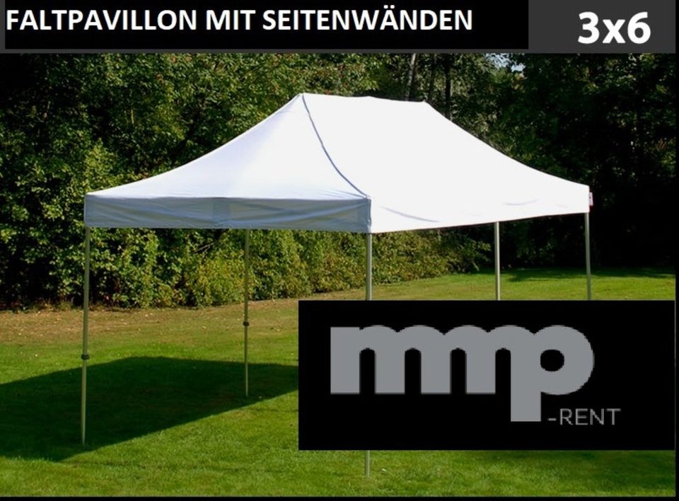 Faltzelt 3x6m Pavillon Seitenwände wasserdicht mieten bei MMP-Rent – 2