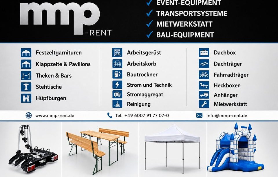 Kofferanhänger Doppelachser Rampe 2,0t Kasten mieten bei MMP-Rent – 4