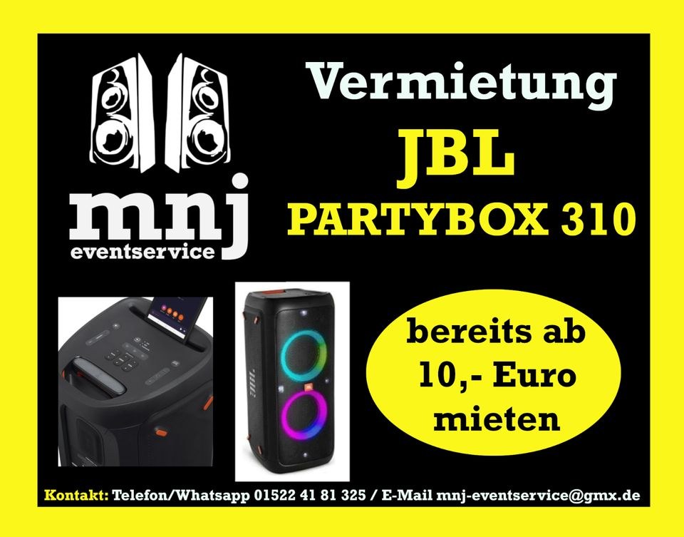 JBL PARTYBOX 310 N Bluetooth Box Karaoke mieten in Achim