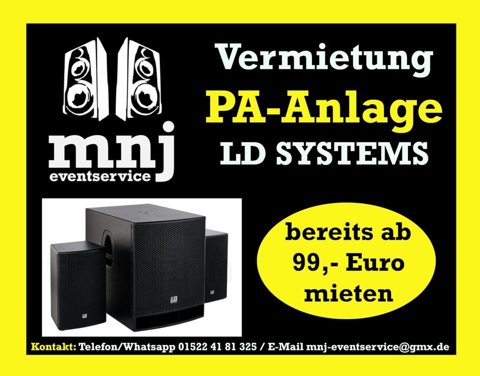 Lautsprecher N PA Anlage Musik DJ mieten in Achim – Party-Sound