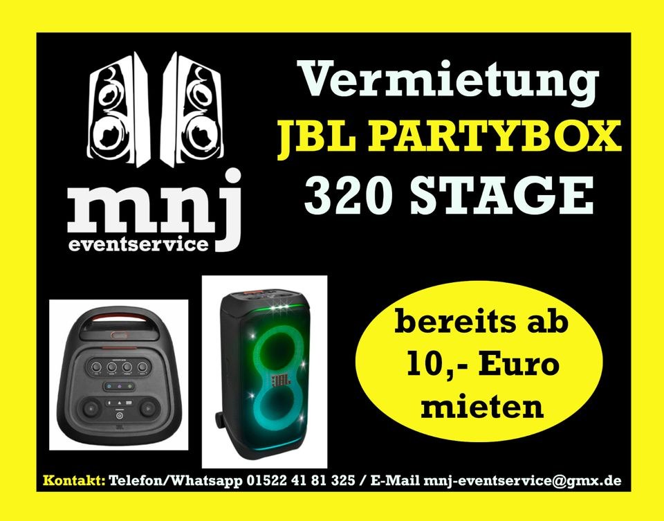JBL PARTYBOX 320 STAGE N Bluetooth PA mieten in Achim – Party-Sound