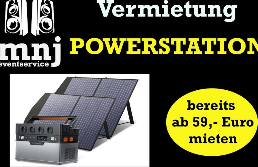 POWERSTATION N Stromversorgung Solarpanel mieten in Achim