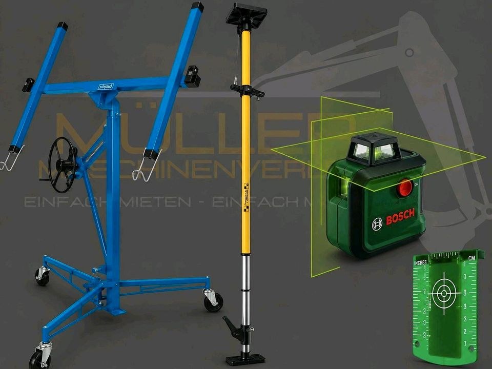 Trockenbauset Plattenheber 360°Laser mieten in Feilbingert