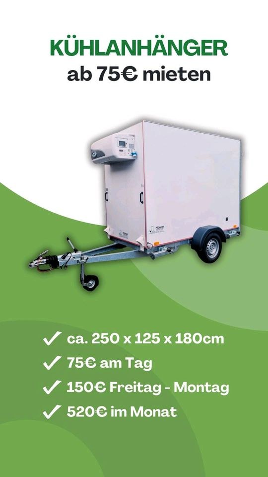 Kühlanhänger Kühlwagen Anhänger mieten bei Münner Trailer & More