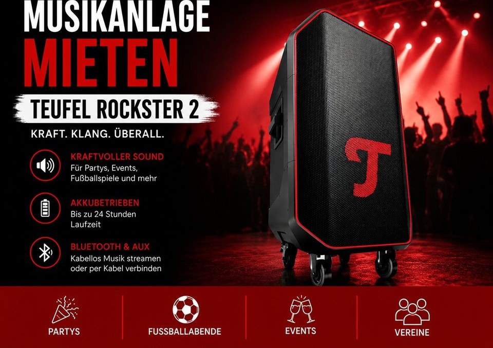 Bluetooth Box Teufel Rockster 2 Partybox mieten in Kierspe