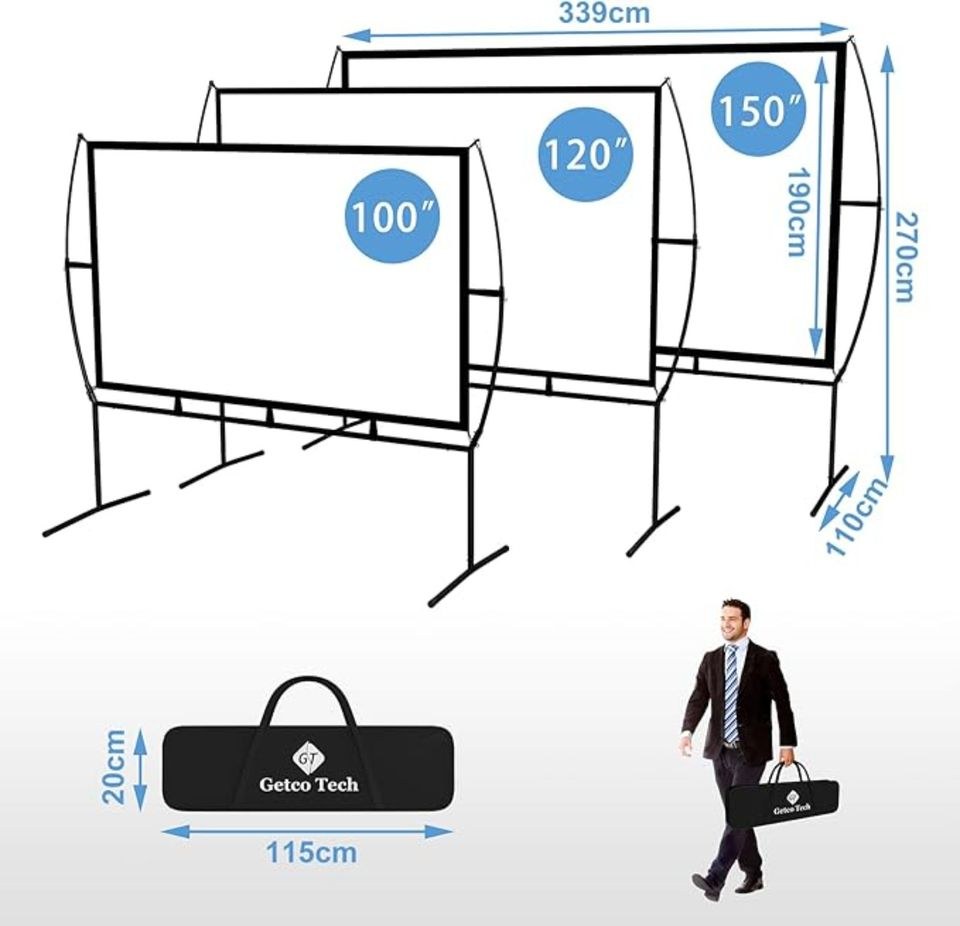 150 Zoll Leinwand Beamer mieten bei MyRento – 3