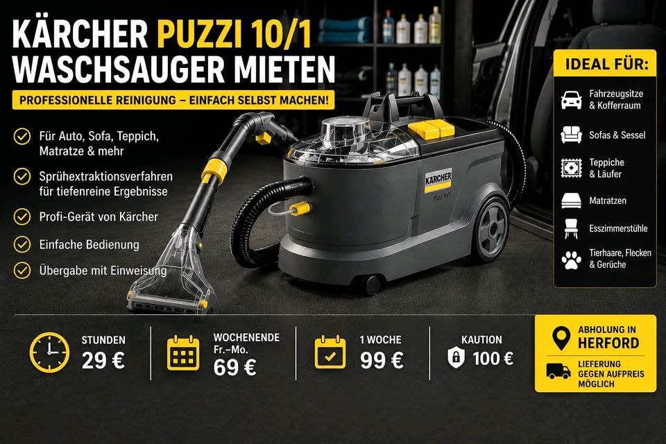 Waschsauger Polsterreiniger Teppichreiniger mieten in Herford