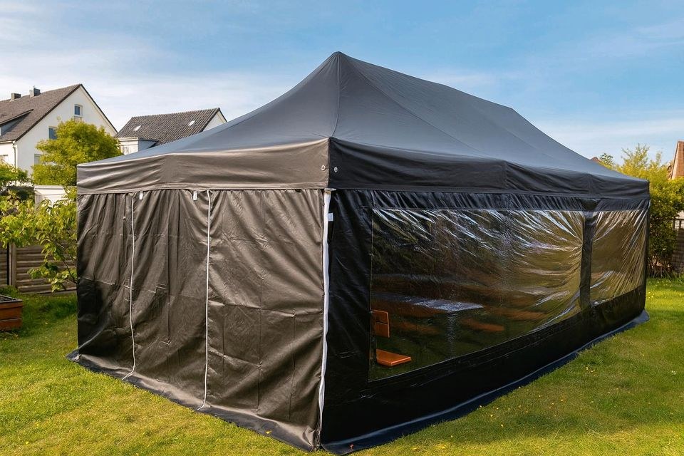 8*4m Popup Pavillon Partyzelt mieten in Herford – in Minuten aufgebaut