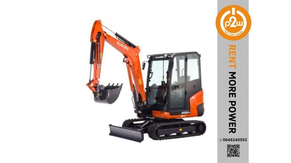 Kubota Minibagger 3t mieten bei p2w – für Garten, Einfahrt & Fundament