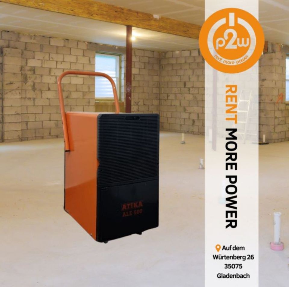 ATIKA ALE 500 Bautrockner mieten bei p2w – gegen Feuchtigkeit & Kälte