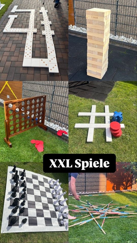 XXL Spiele Domino Wackelturm Vier Gewinnt mieten bei Party DJ Fabrik"