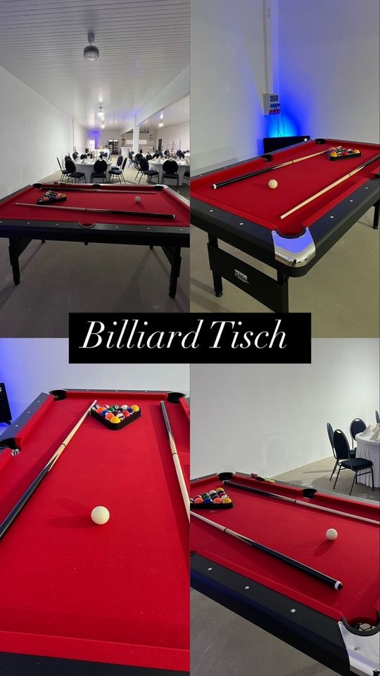 Billard Billardtisch mobil klappbar mieten bei Party DJ Fabrik"