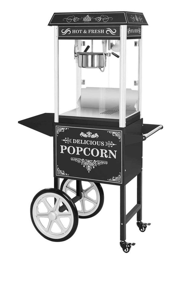 Popcornmaschine Wagen Retro Design XXL mieten bei Party DJ Fabrik"