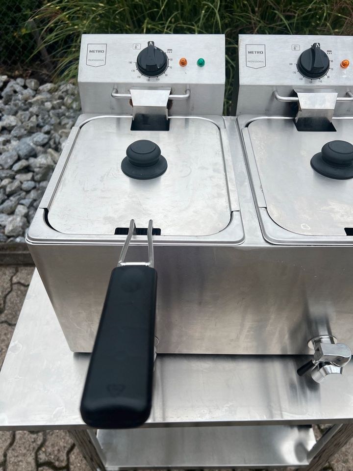 Professional Doppel Fritteuse 2x8L mieten bei Party DJ Fabrik" – 2