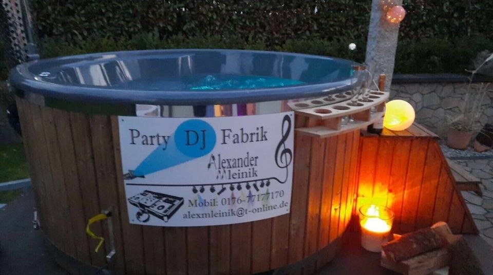 ❌Mobile Badefass Hot Tub Deluxe Jaccuzzi mieten bei Party DJ Fabrik" – 3