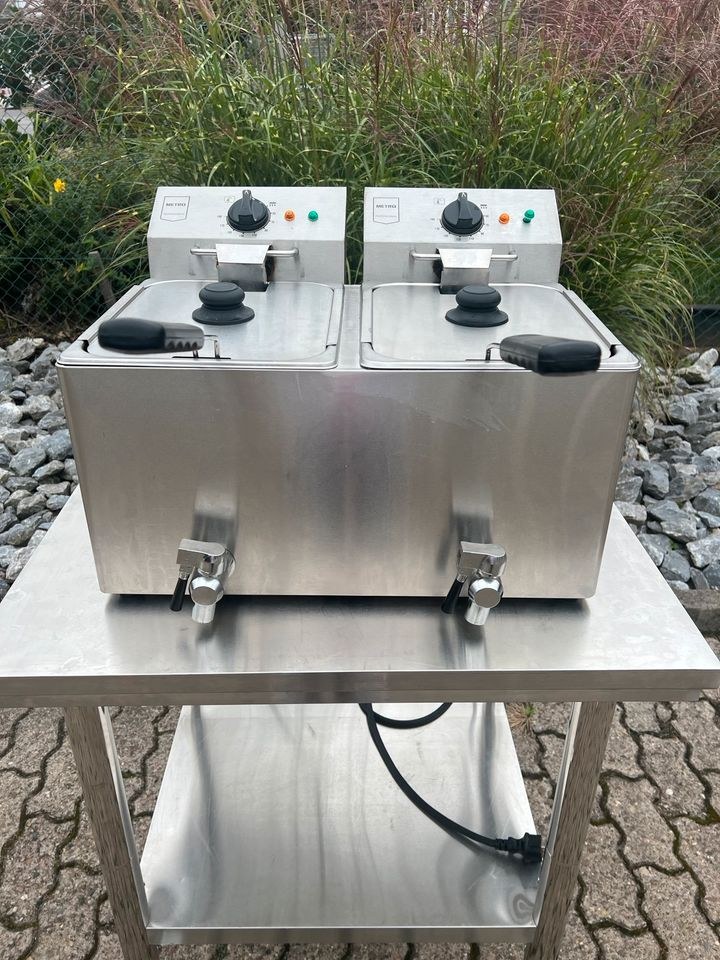 Professional Doppel Fritteuse 2x8L mieten bei Party DJ Fabrik"