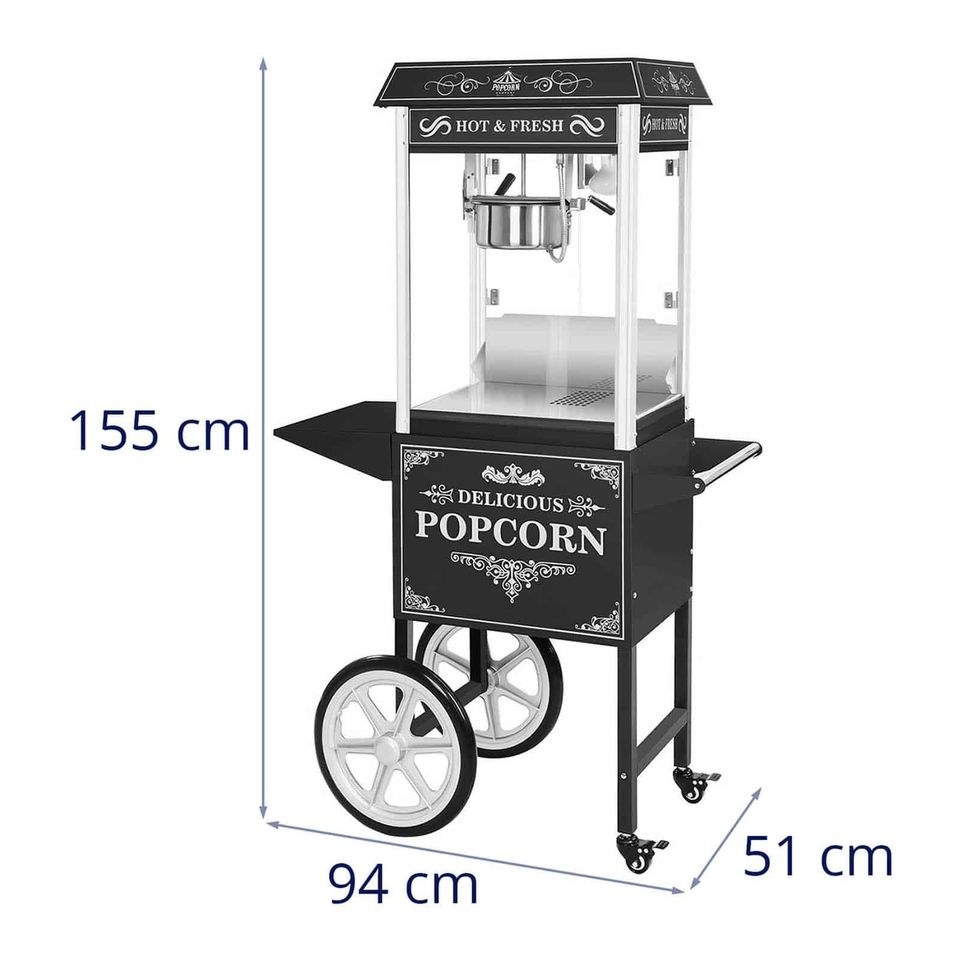 Popcornmaschine Wagen Retro Design XXL mieten bei Party DJ Fabrik" – 4