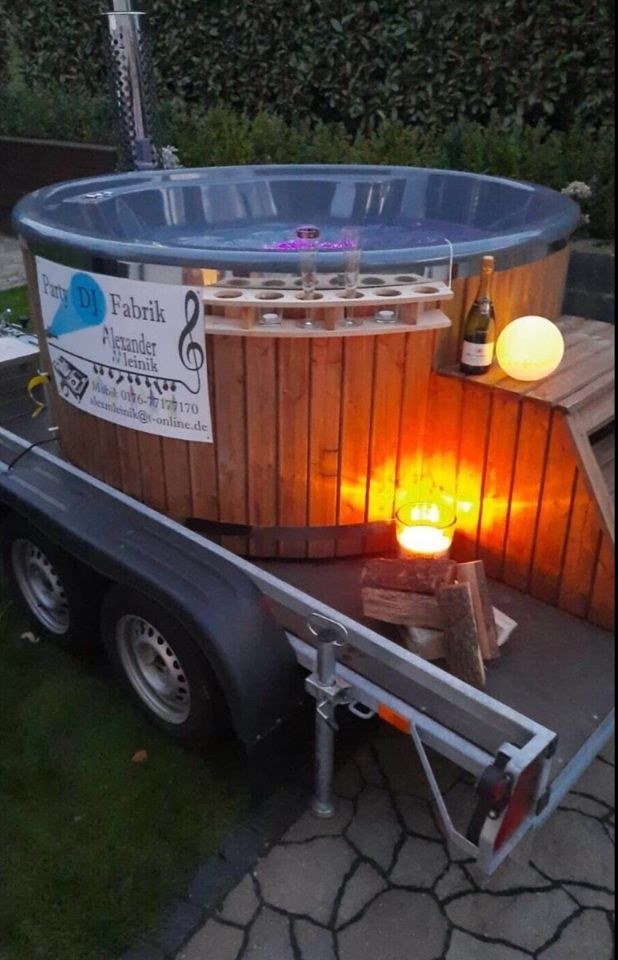 ❌Mobile Badefass Hot Tub Deluxe Jaccuzzi mieten bei Party DJ Fabrik"