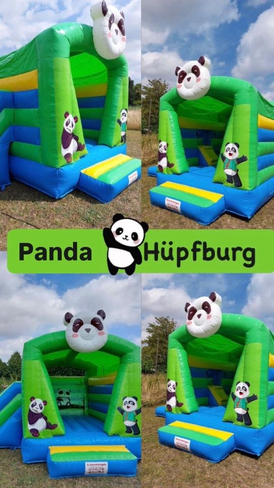 Hüpfburg Panda Rutsche mieten bei Party DJ Fabrik"