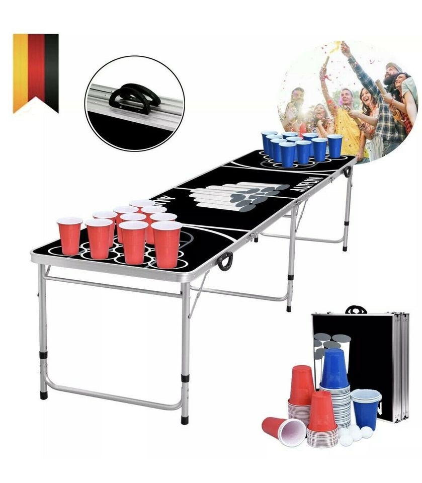 Beer Pong Bier Tisch Zubehör Spaß Equipment mieten in Porta Westfalica