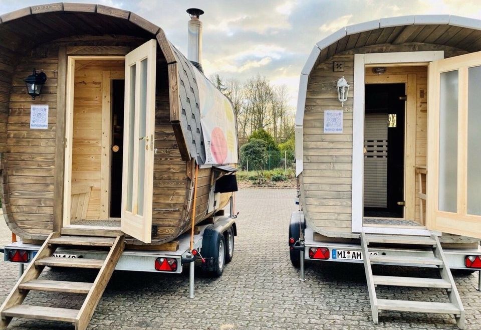 FassSauna Mobile Sauna Banja Vorraum 24h mieten bei Party DJ Fabrik" – 4