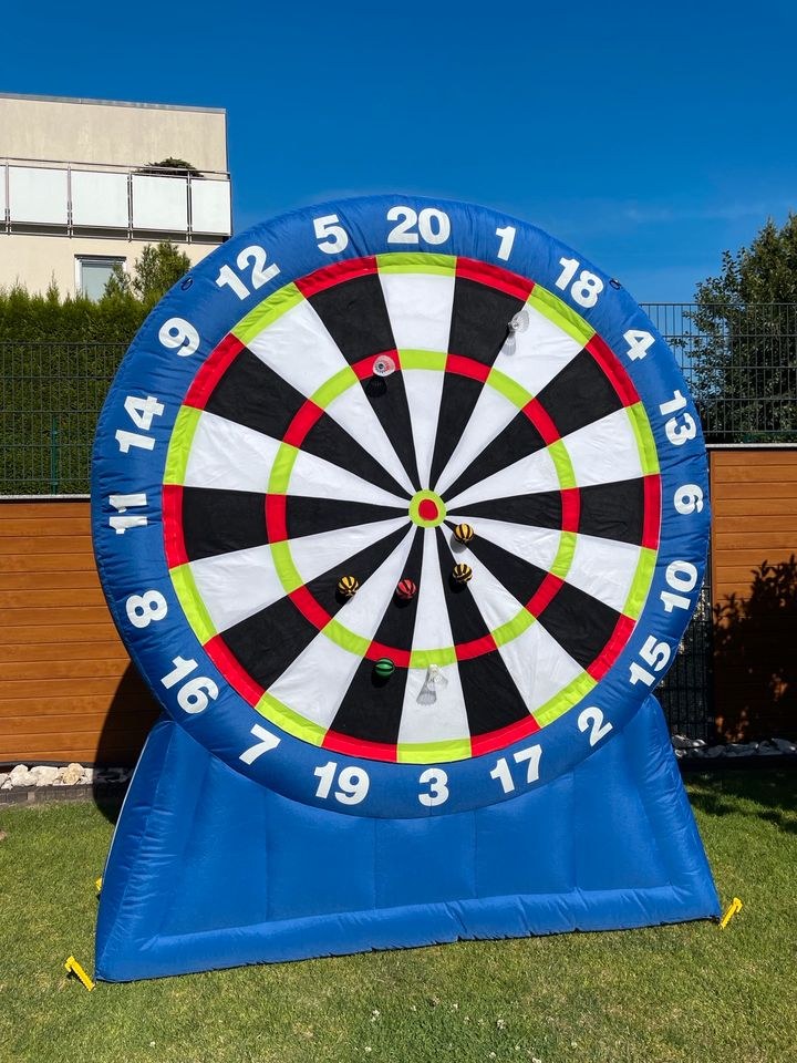 Klett Dart Scheibe XL Sportmodul Hüpfburg mieten bei Party DJ Fabrik"