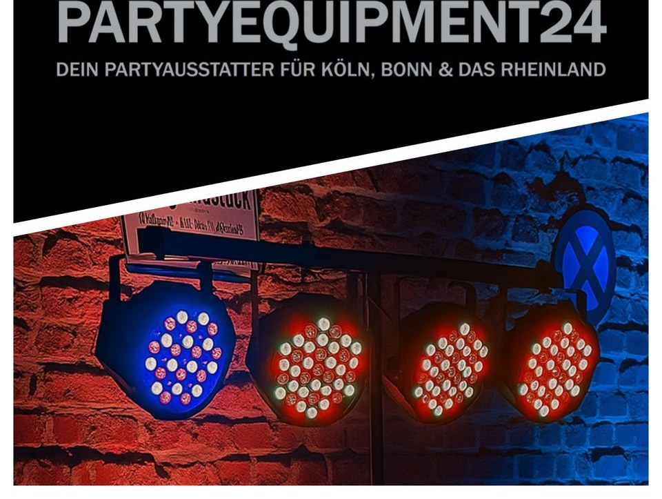 Lichtanlage 4 LED Par Lights Partybeleuchtung mieten in Lindenthal