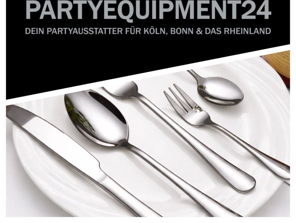 Besteck Gläser Geschirr Teller Stehtisch mieten bei PARTYEQUIPMENT24