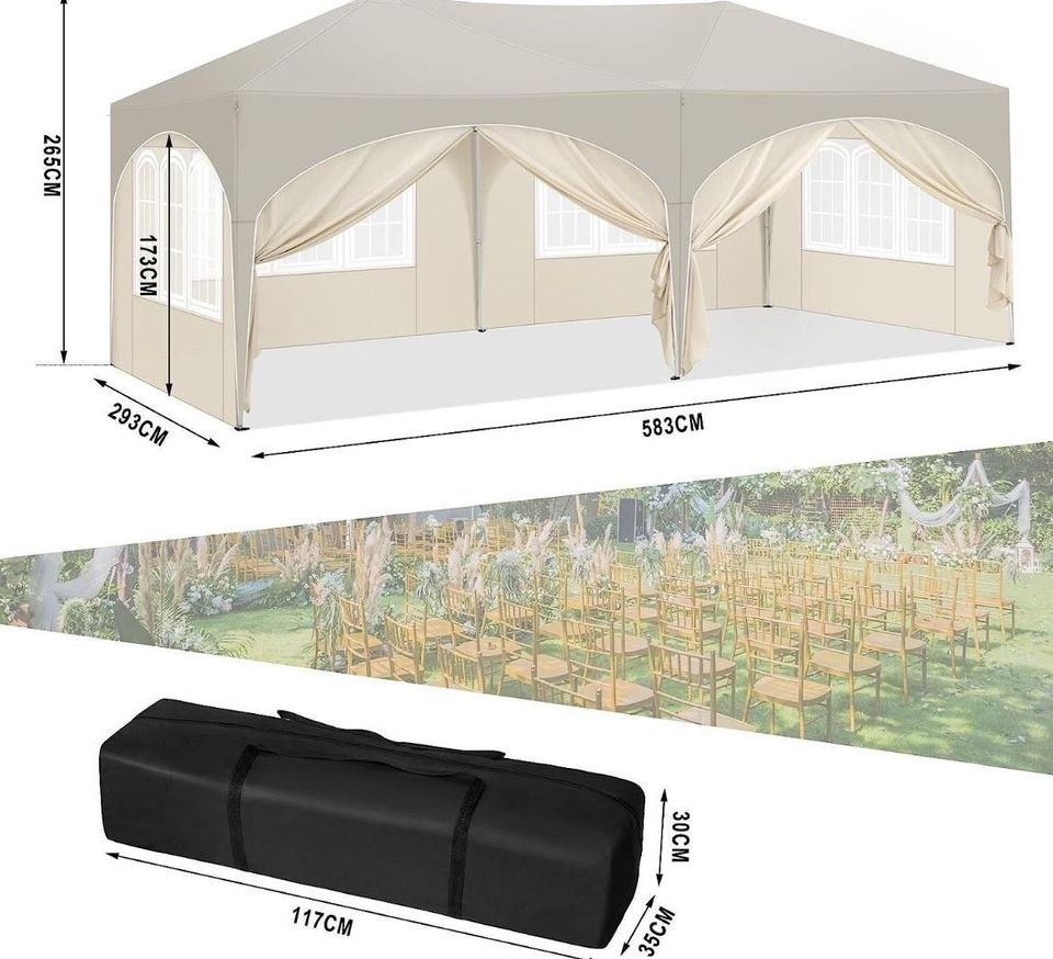 ✨Faltpavillon 3x6 m inkl Seitenwände Partyzelt mieten in Lindenthal – 3