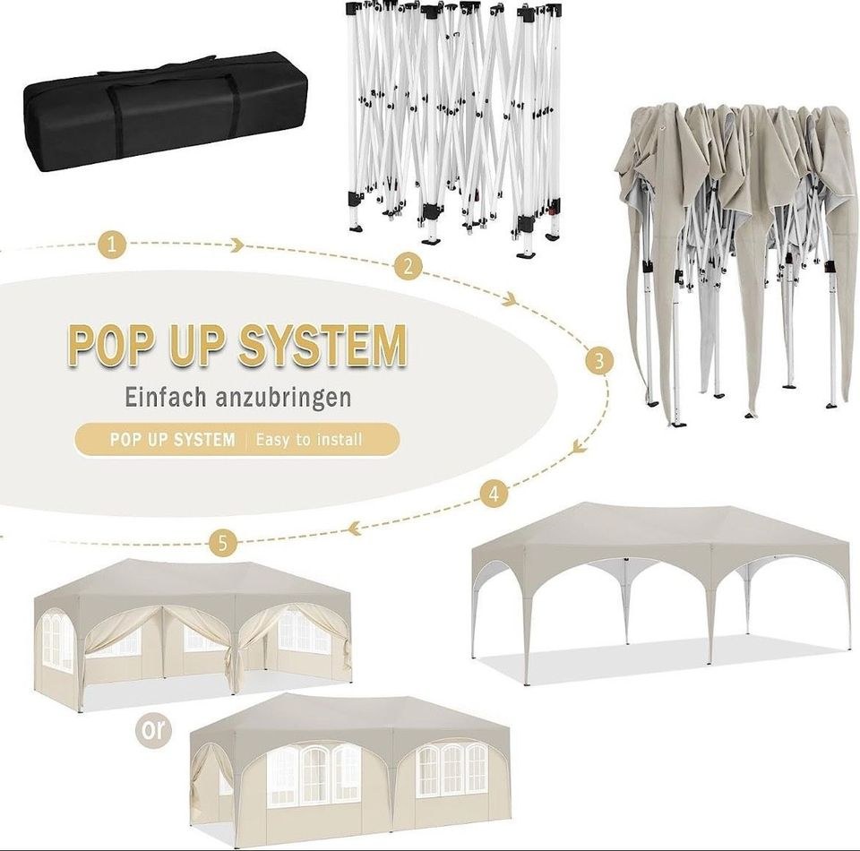 ✨Faltpavillon 3x6 m inkl Seitenwände Partyzelt mieten in Lindenthal – 4