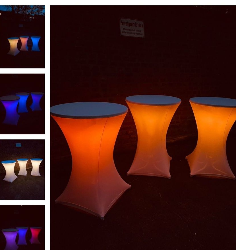 ✨LED Stehtische Hochzeitsdeko Deko mieten bei PARTYEQUIPMENT24 – 3