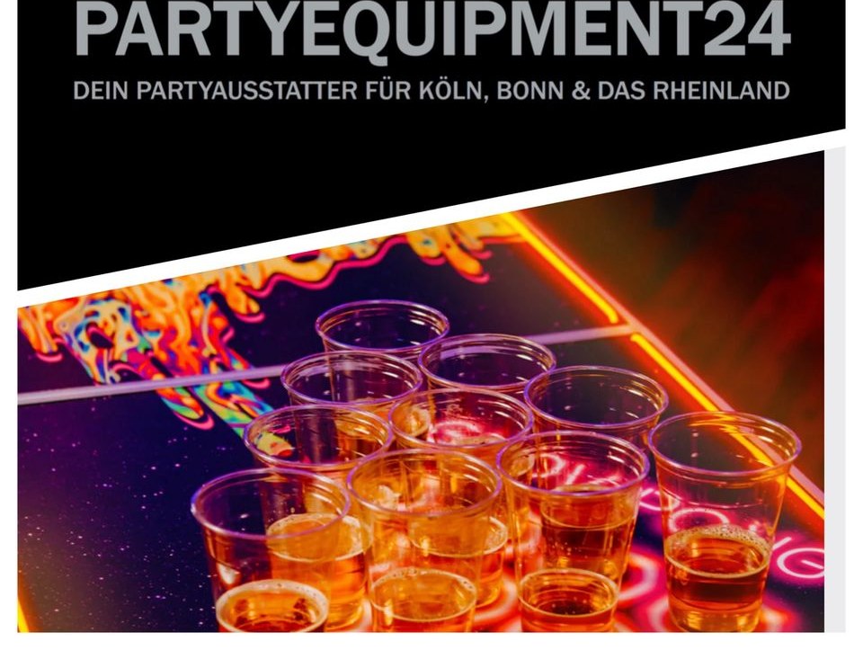 LED Beer Pong Tisch Bier Bierpong Beerpong mieten bei PARTYEQUIPMENT24