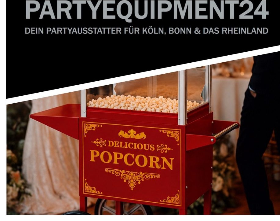 ✨Popcornmaschine inkl Reinigung Candybar mieten bei PARTYEQUIPMENT24