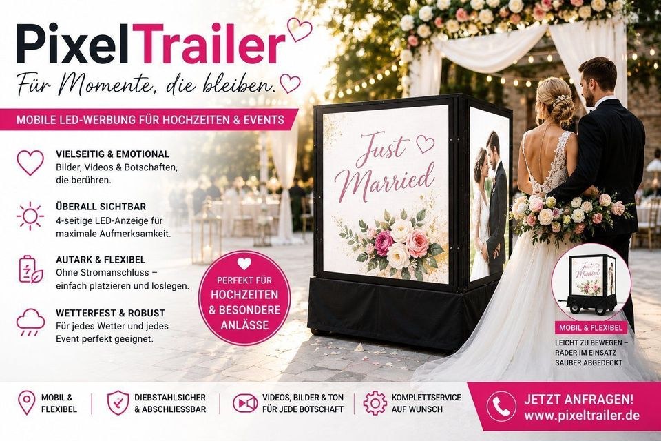 LED Trailer Mobile Displays Hochzeiten mieten bei Christian