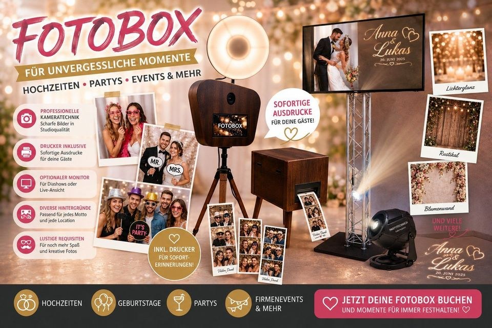 Premium Fotobox Photobooth mieten bei Christian