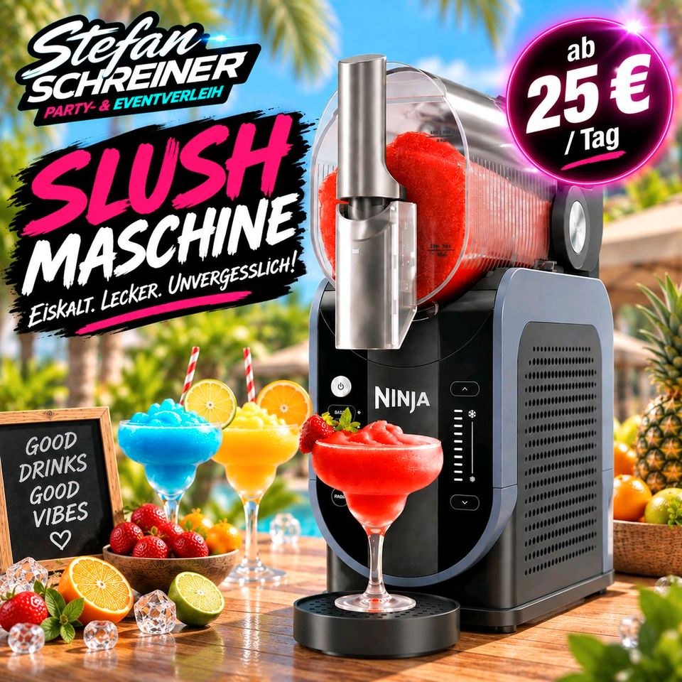 Ninja Slush Eis Maschine mieten in Extertal – eiskalt für Ihr Fest